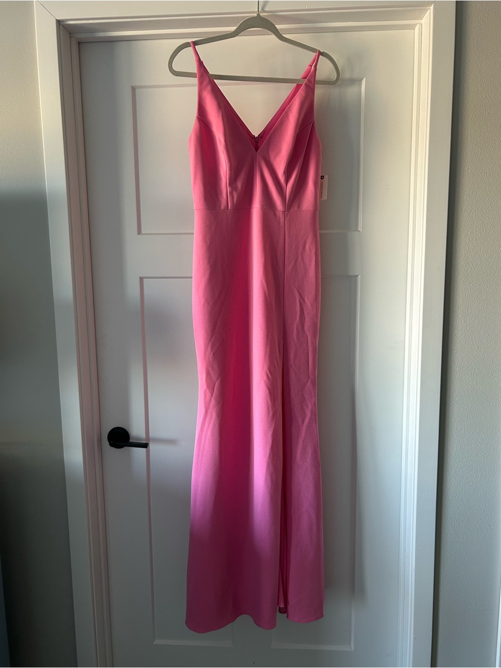 BHLDN Pink V-Neck Maxi Dress
